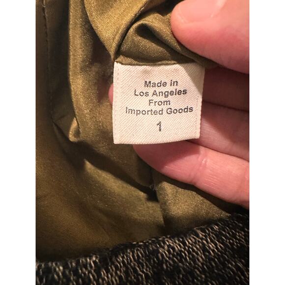 Stone Cold Fox Geary Wool Tweed Shorts Front Pocket Black White, size 1 - Picture 5 of 12